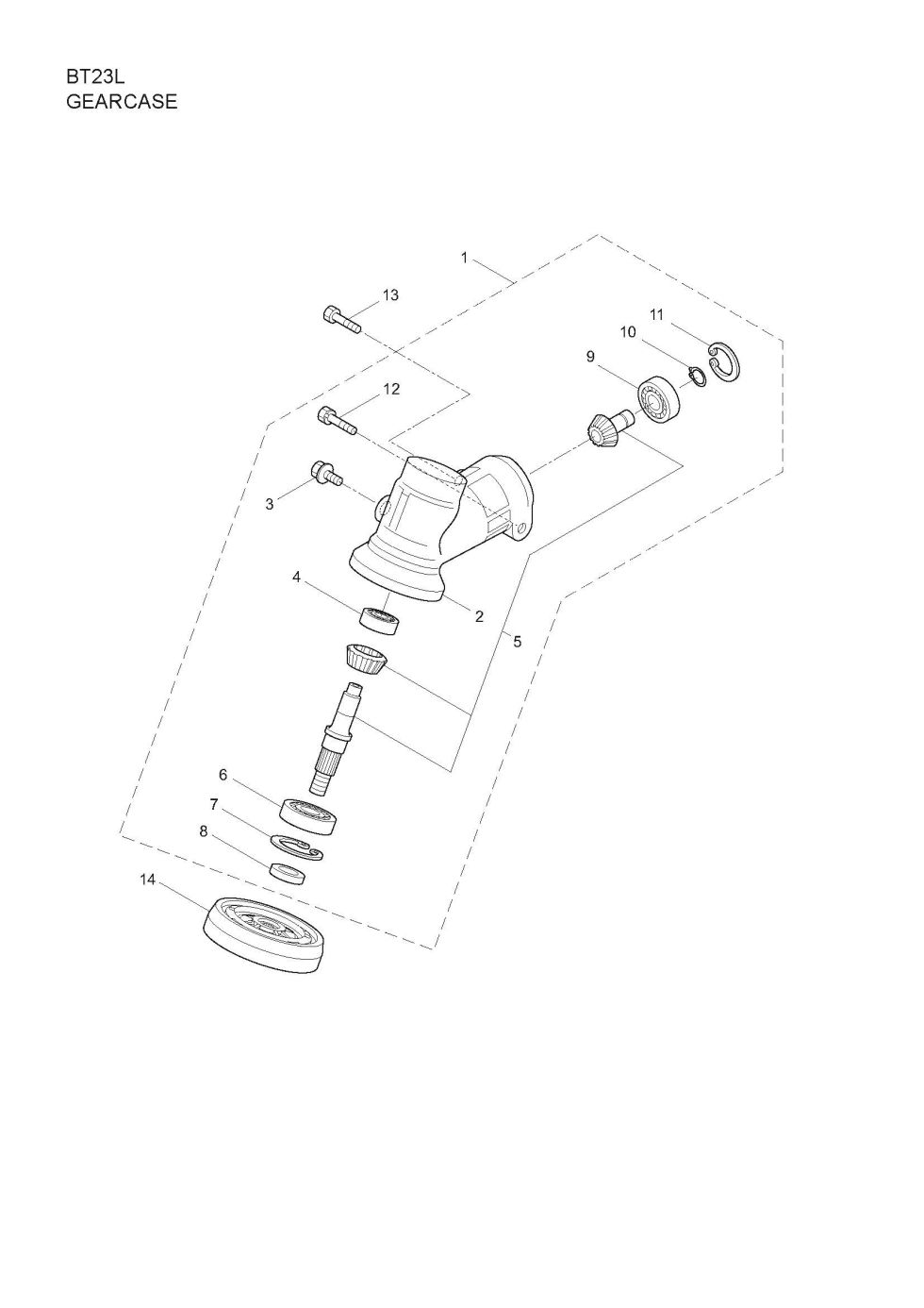 Maruyama Parts Lookup BT23L Parts DiagramsBT23L Gearcase